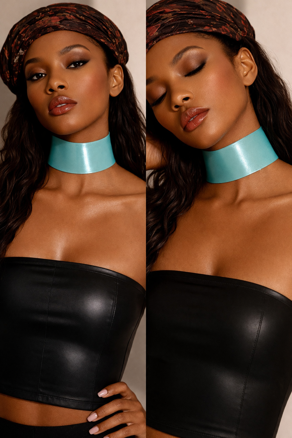 Satin Sky Necklace Hand Constructed