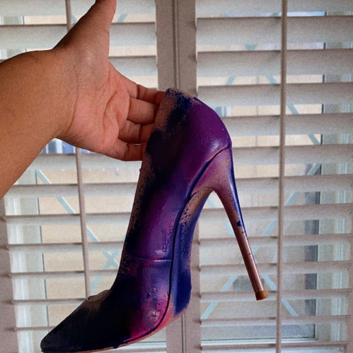 Nude Art Paint High Heels