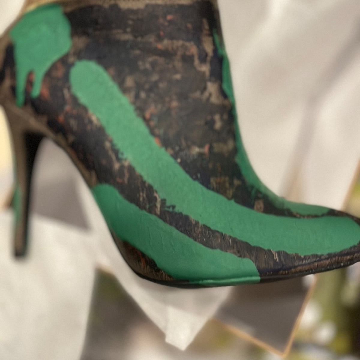 Stylish Green and Brown Women's Ankle Boots | Created bydeagarcia