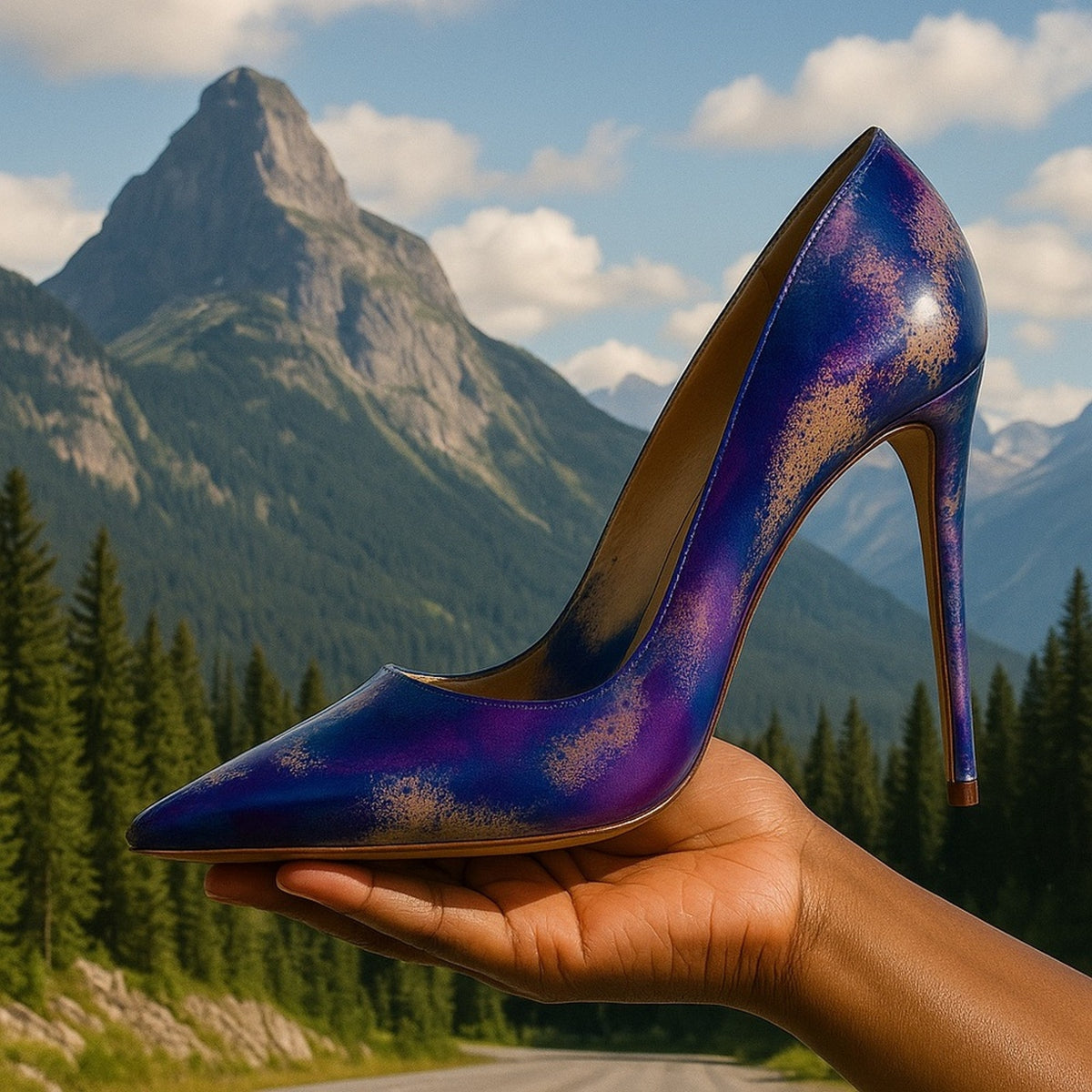 Nude Art Paint High Heels