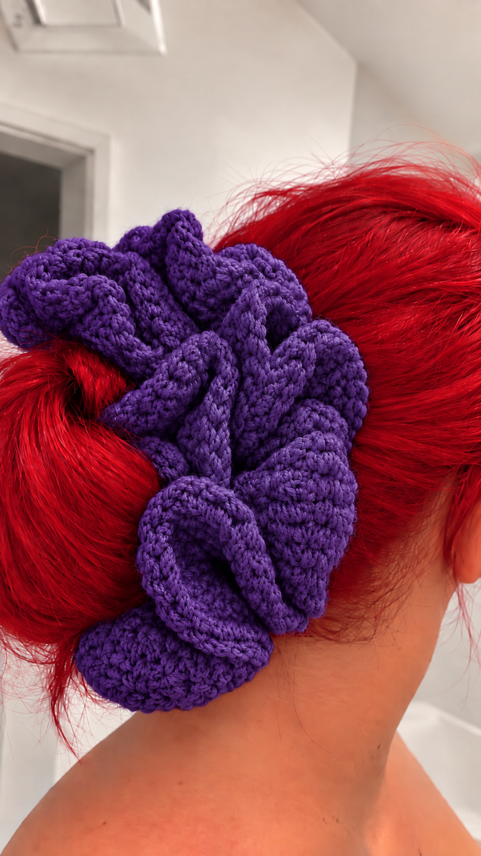 Crochet Oversized Scrunchie for Women - Stylish Hair Accessory
