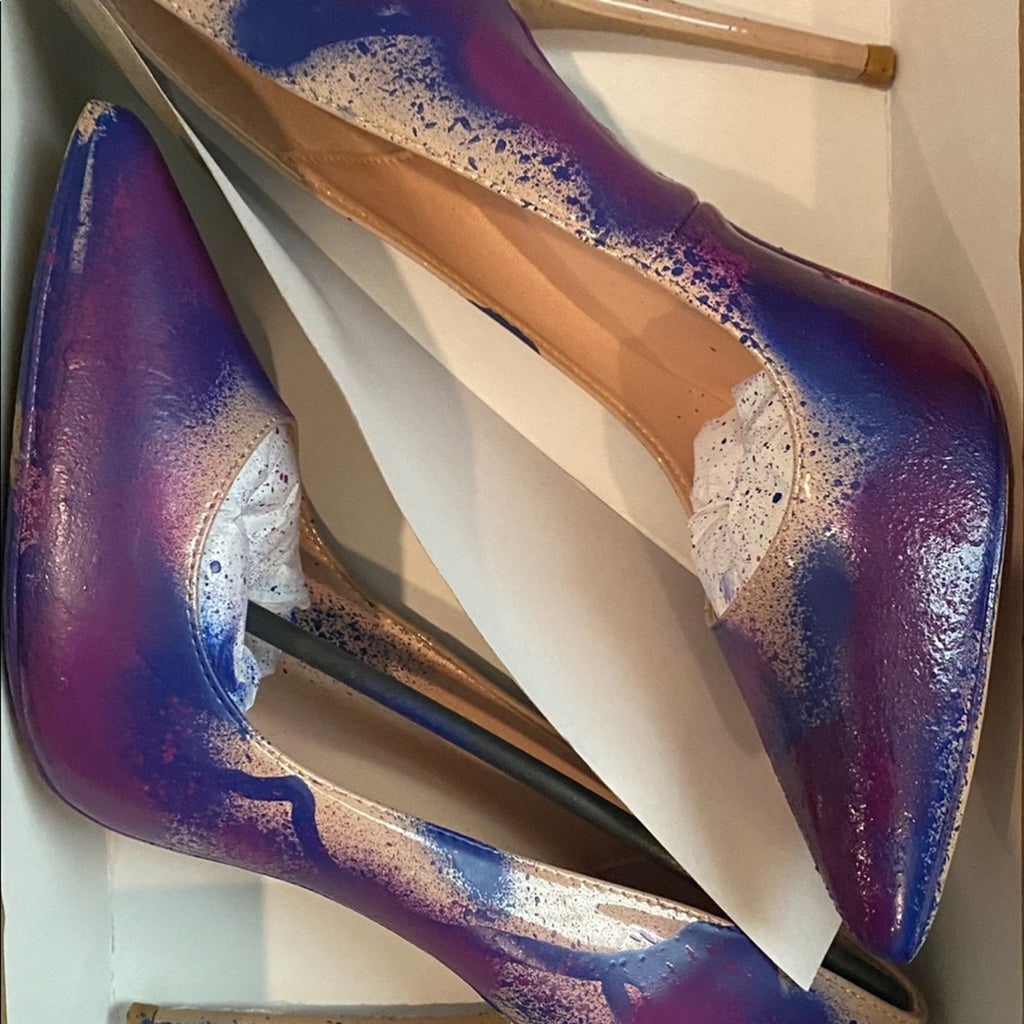 Nude Art Paint High Heels