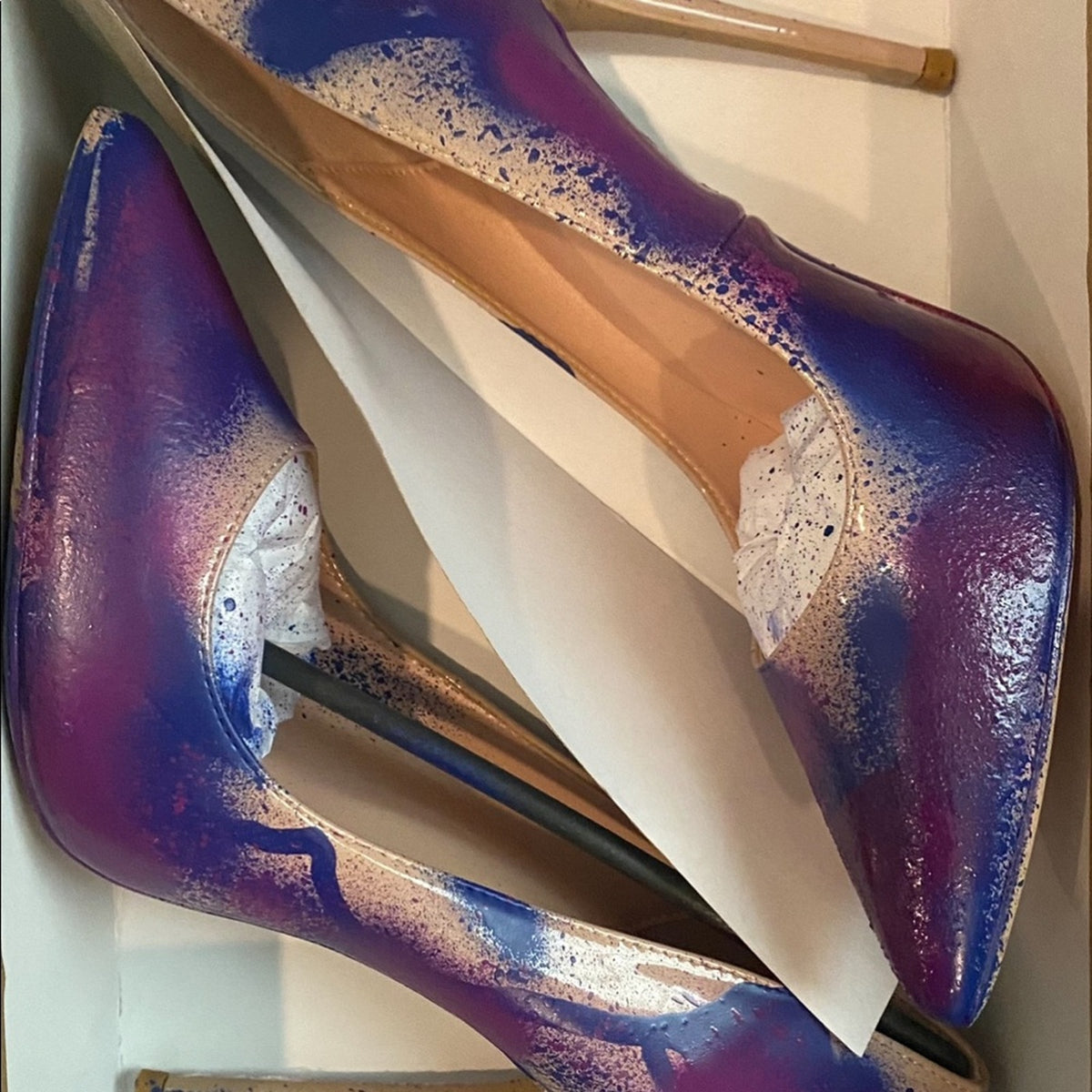 Nude Art Paint High Heels