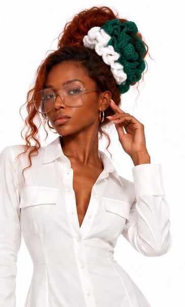 Crochet Oversized Scrunchie for Women - Stylish Hair Accessory
