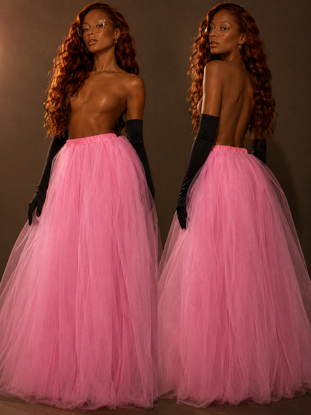 Pinked Tulle Skirt M/L
