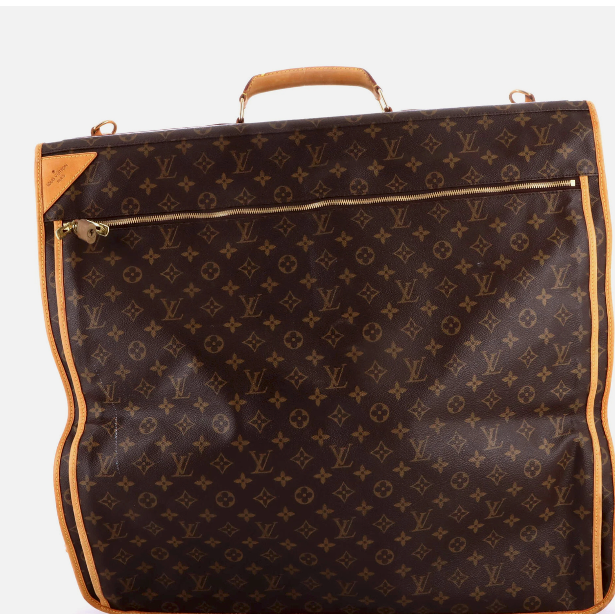 LV GARMENT BAG| VINTAGE MISSING LOCK AND KEY |Louis Vuitton Monogram Folding Garment Travel Bag