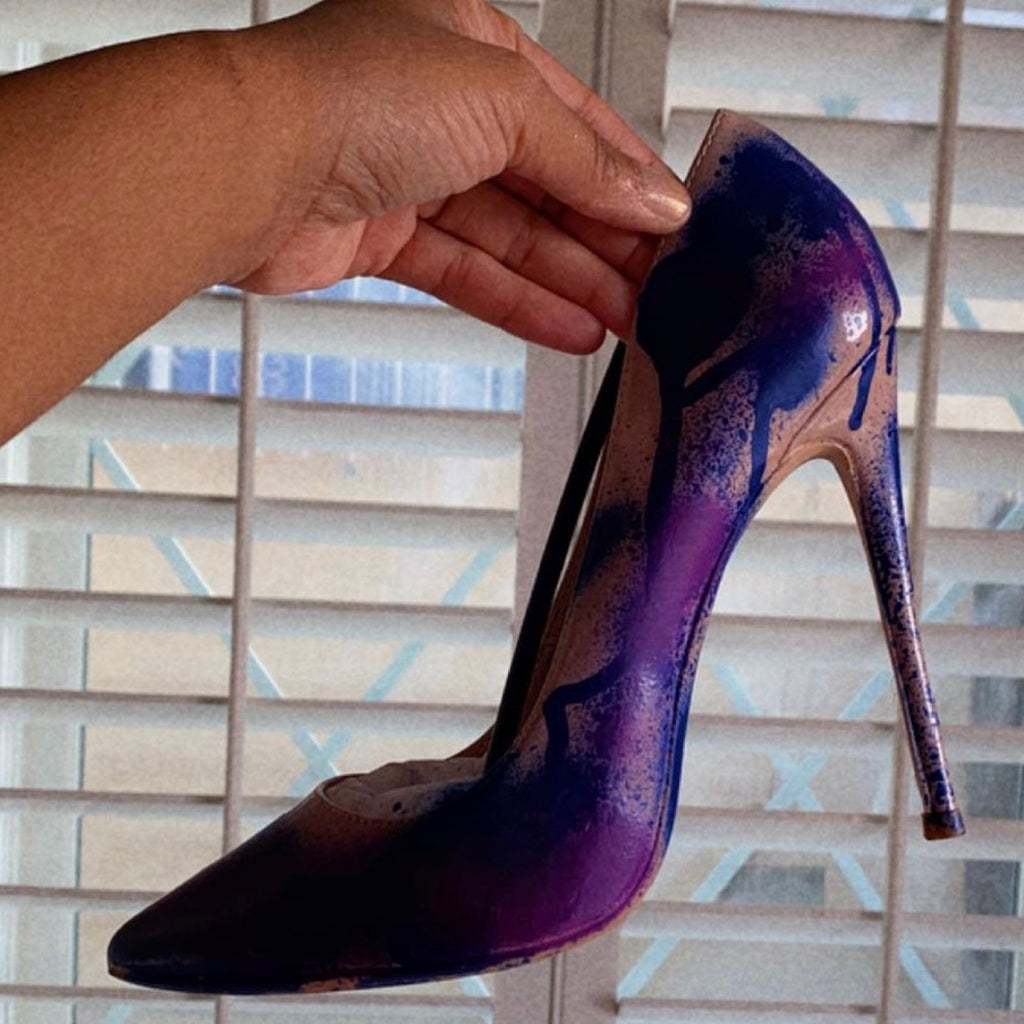 Nude Art Paint High Heels