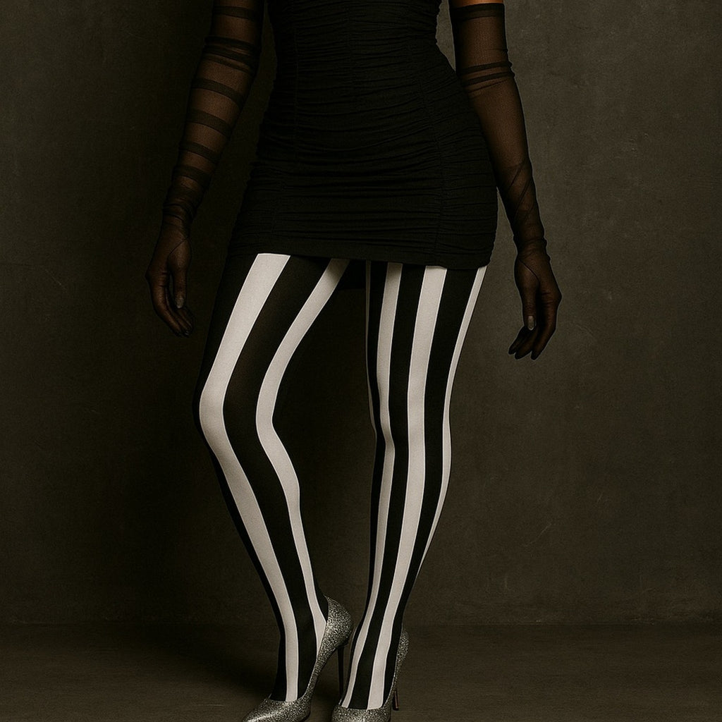 Women's Black/White Tights