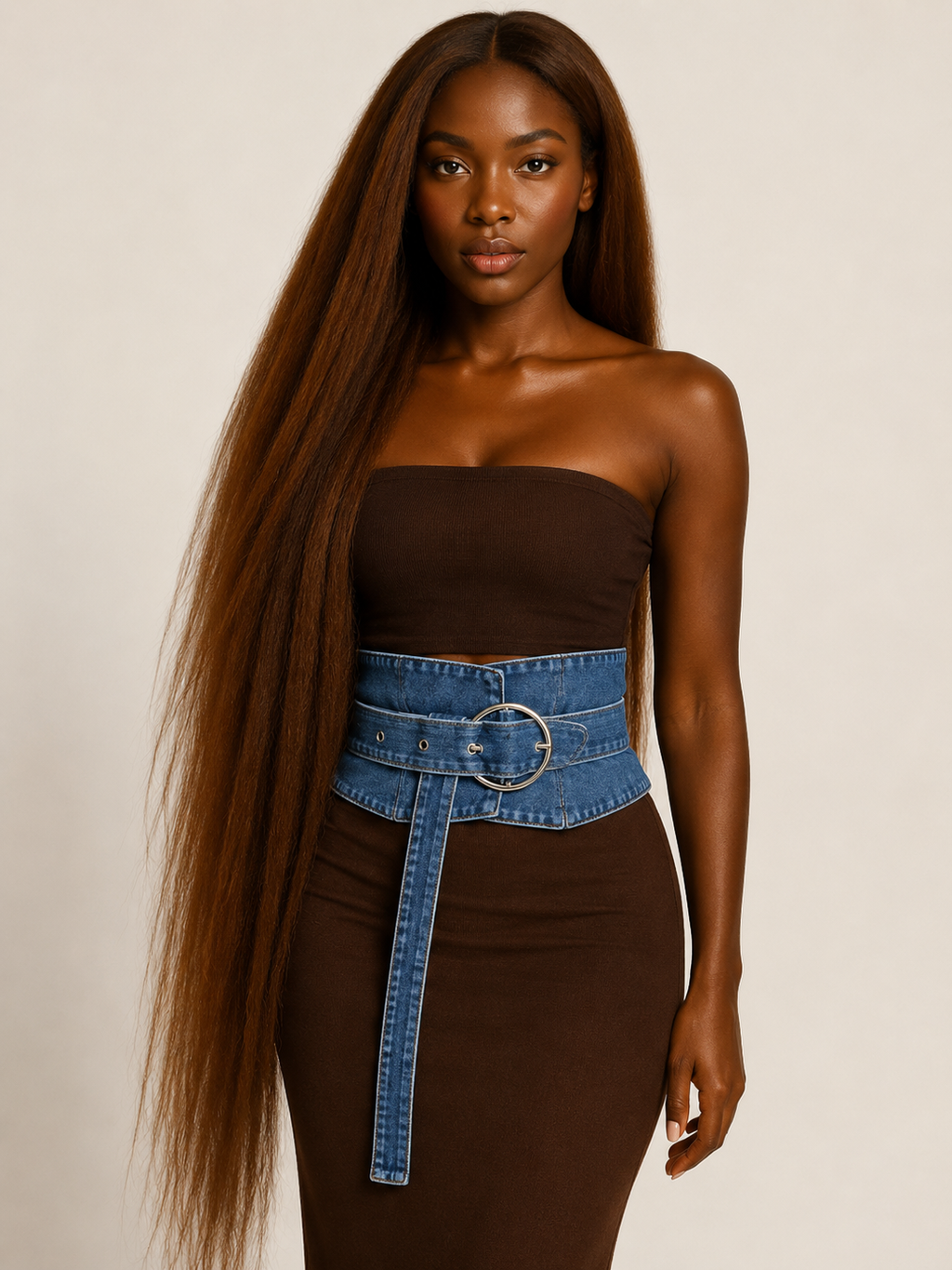 Denim Corset Belt